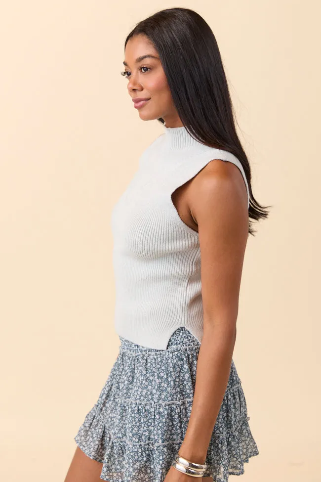 Farrah Seafoam Mock Neck Sweater Tank sold by Pink Lily product image thumbnail 3