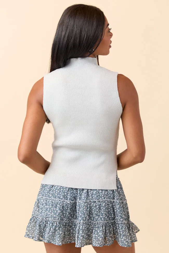 Farrah Seafoam Mock Neck Sweater Tank sold by Pink Lily product image thumbnail 4