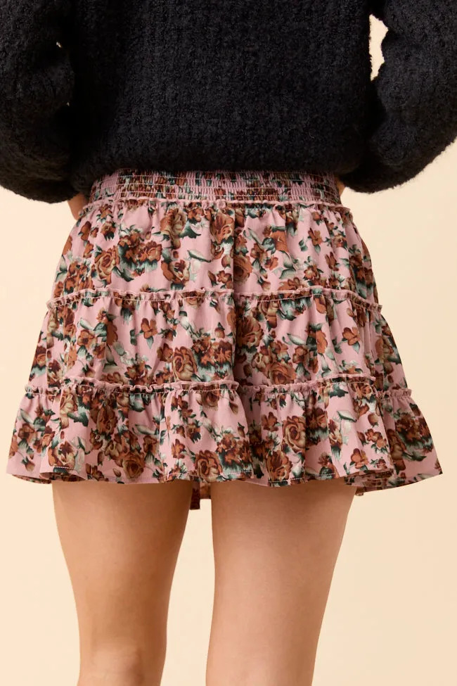 Through The Garden Brown Flower Skort FINAL SALE sold by Pink Lily product image thumbnail 4