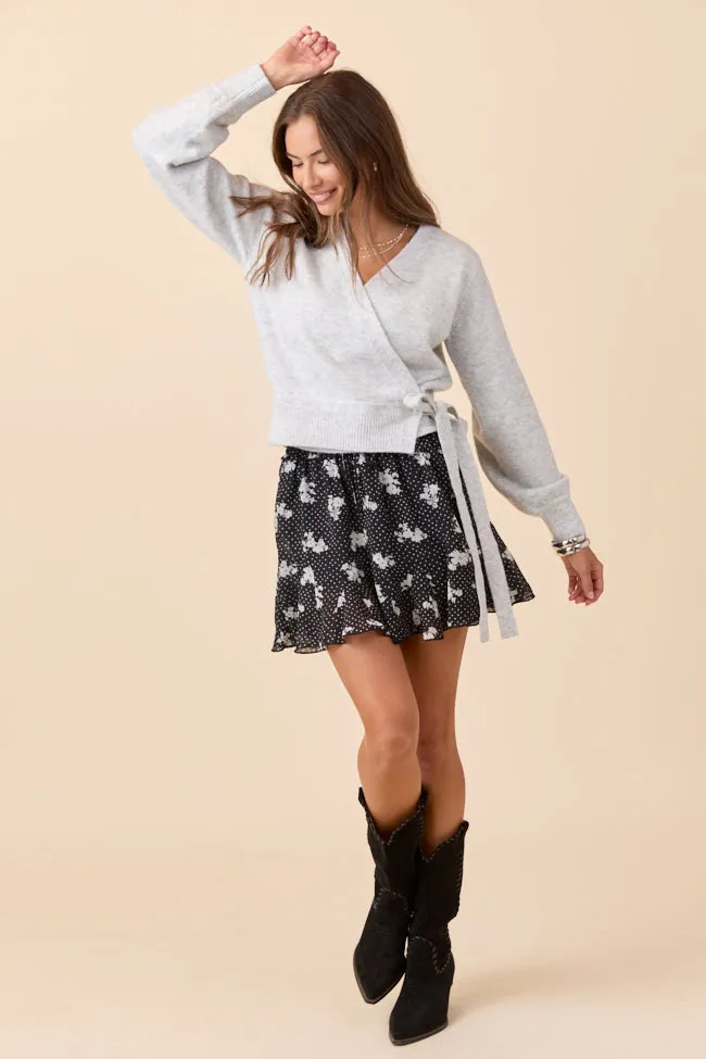 Winnie Light Grey Wrap Cardigan sold by Pink Lily product image thumbnail 2