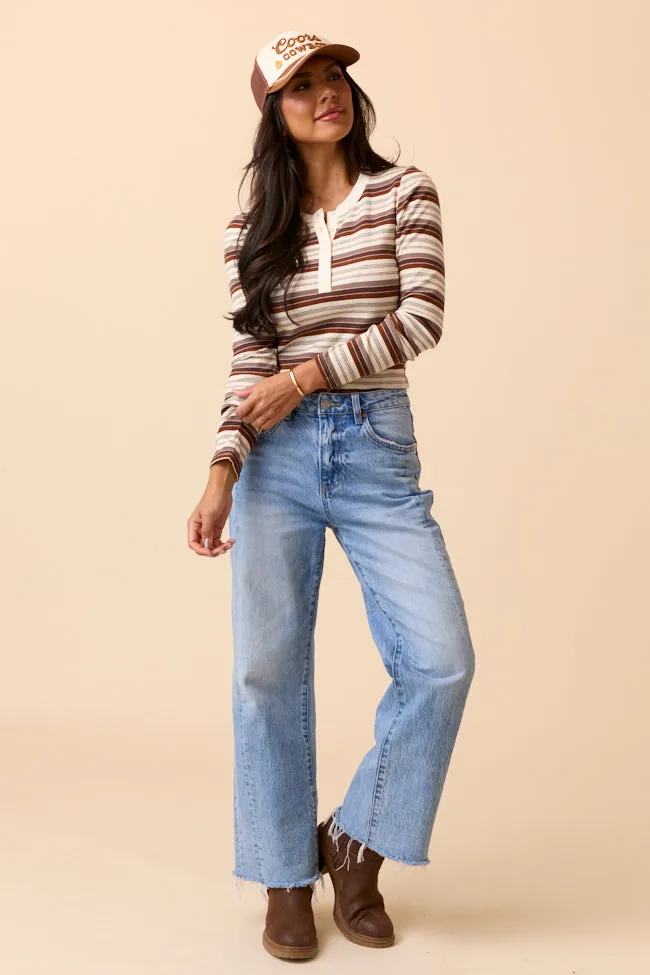 Taryn Brown Striped Crew Neck Top sold by Pink Lily product image thumbnail 3