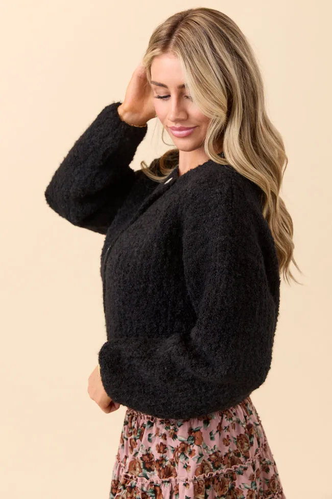 Taye Black Cropped Boucle Cardigan FINAL SALE sold by Pink Lily product image thumbnail 3