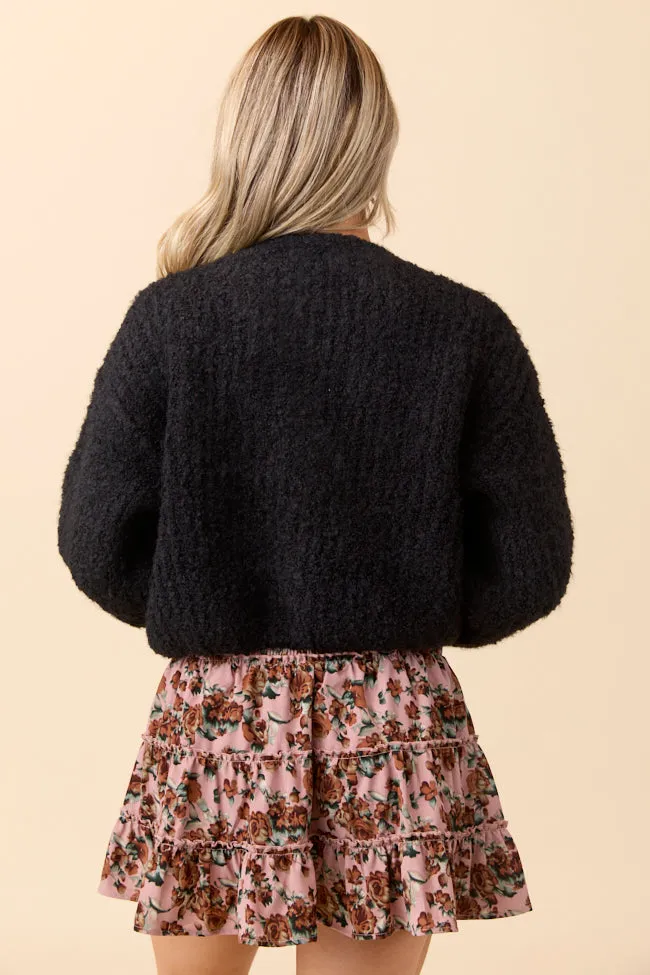 Taye Black Cropped Boucle Cardigan FINAL SALE sold by Pink Lily product image thumbnail 4