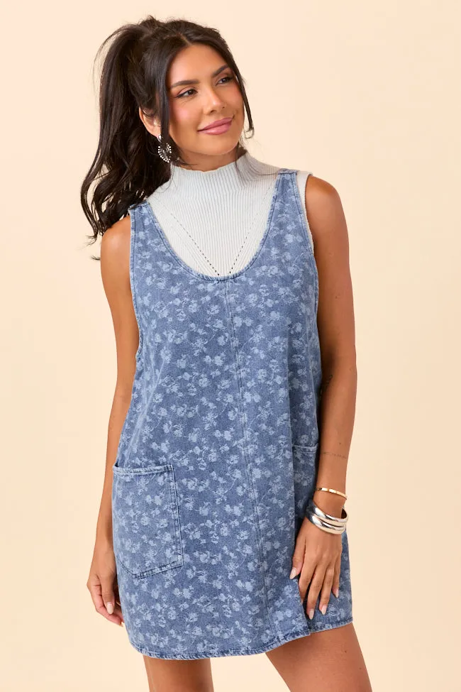 Hazel Floral Denim Mini Dress sold by Pink Lily product image thumbnail 3