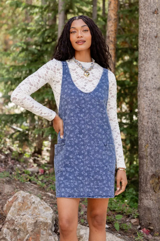 Hazel Floral Denim Mini Dress sold by Pink Lily product image thumbnail 2