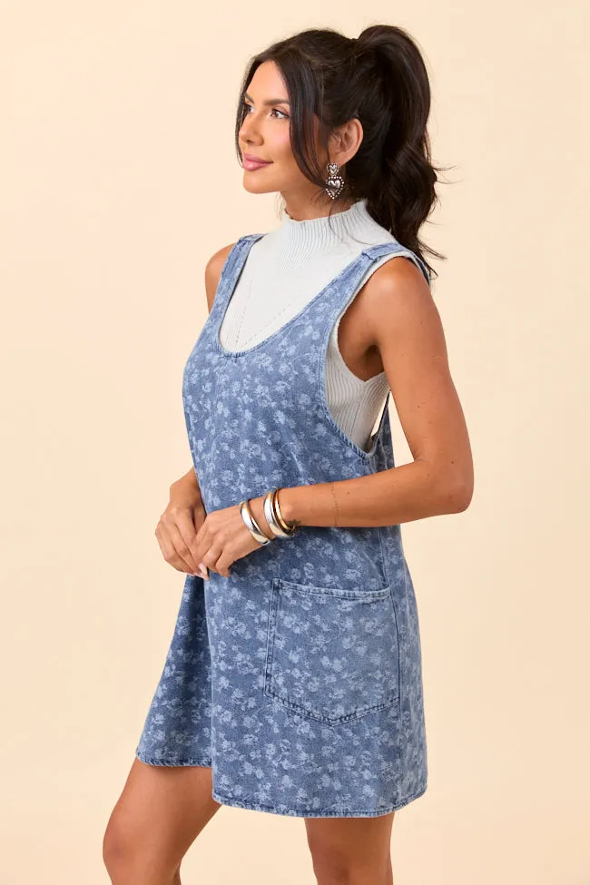 Hazel Floral Denim Mini Dress sold by Pink Lily product image thumbnail 5