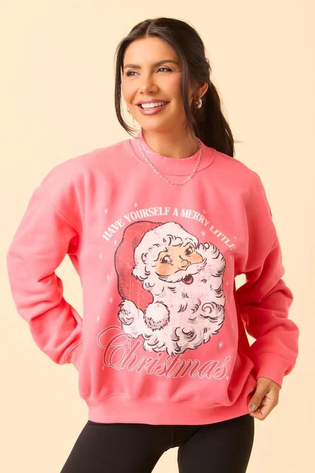 Vintage Santa Light Red Graphic Sweatshirt SALE sold by Pink Lily