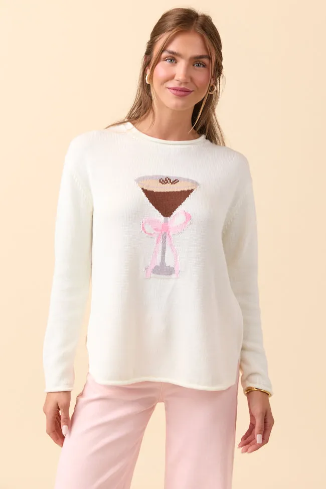 Genevieve Espresso Martini Long Sleeve Crewneck Sweater SALE sold by Pink Lily product image thumbnail 4