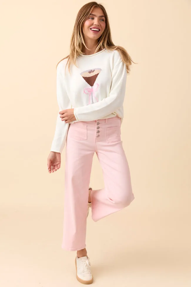 Genevieve Espresso Martini Long Sleeve Crewneck Sweater SALE sold by Pink Lily product image thumbnail 5