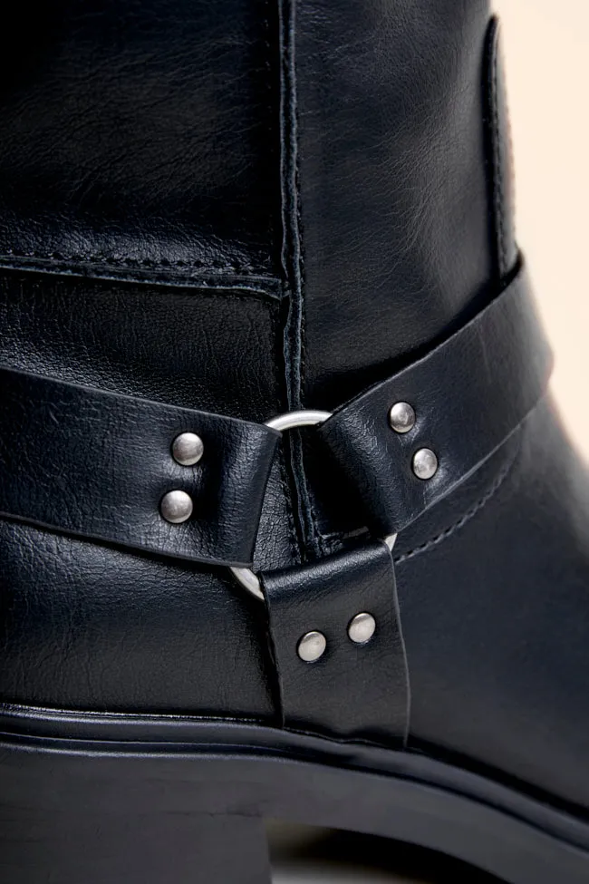 Clyde Black Moto Boots FINAL SALE sold by Pink Lily product image thumbnail 3