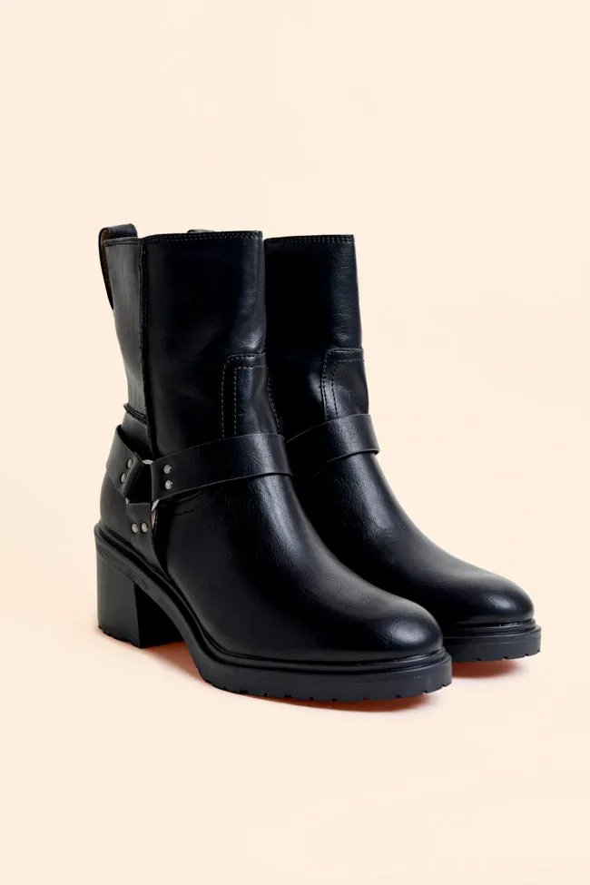 Clyde Black Moto Boots FINAL SALE sold by Pink Lily product image thumbnail 2