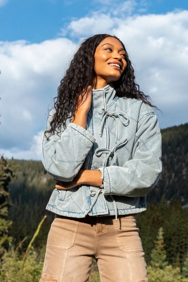 Winslow Light Denim Quilted Jacket sold by Pink Lily product image thumbnail 2