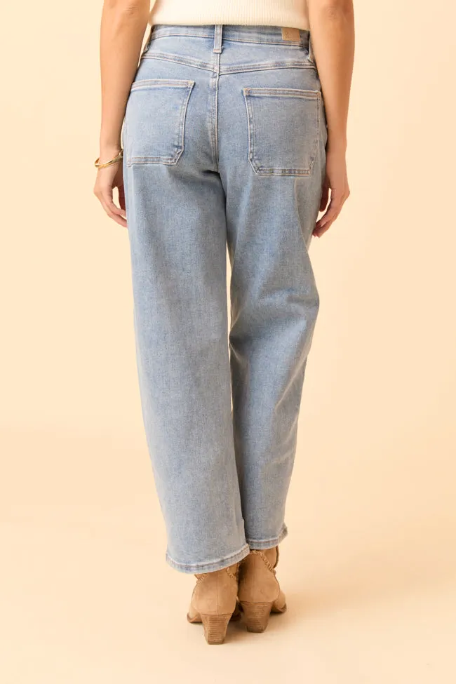 Camilla Medium Wash Seamed Barrel Jeans sold by Pink Lily product image thumbnail 4
