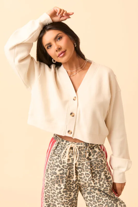 Julianna Cream Cardigan sold by Pink Lily