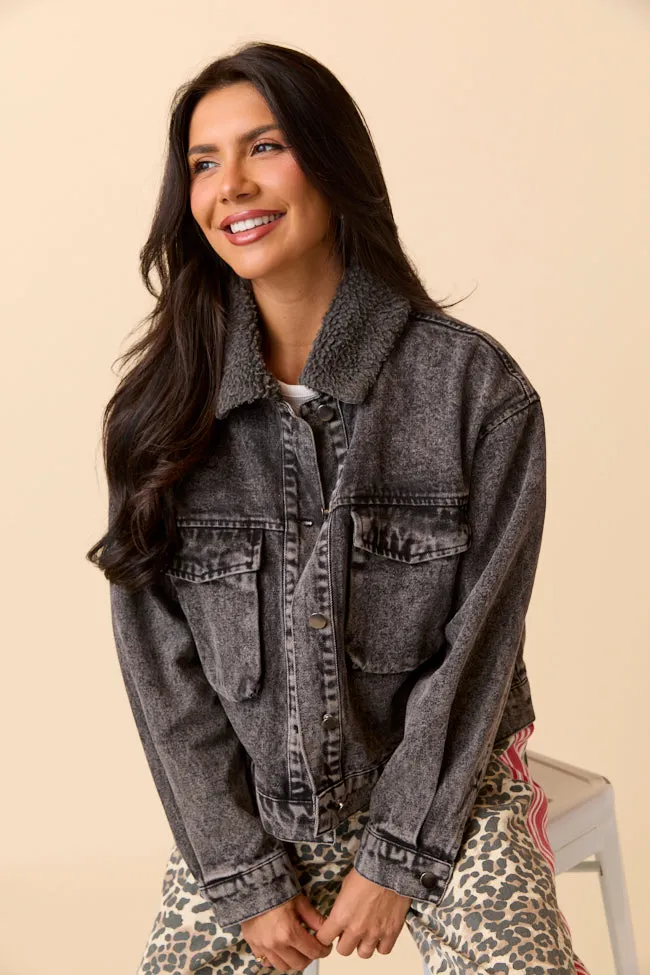 Milan Black Denim Jacket sold by Pink Lily product image thumbnail 3