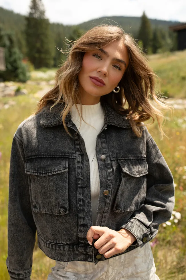 Milan Black Denim Jacket sold by Pink Lily product image thumbnail 2