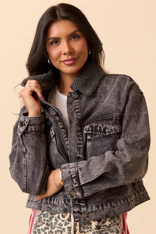 Milan Black Denim Jacket sold by Pink Lily product image thumbnail 5