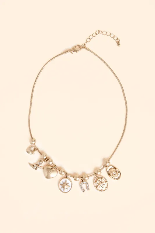 Myles Gold Western Charm Necklace SALE sold by Pink Lily