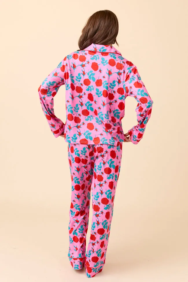 Bed Of Roses Pink Pajama Set sold by Pink Lily product image thumbnail 4