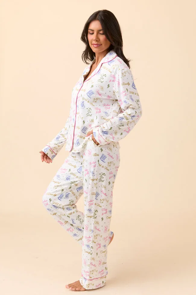Rodeo Girl Multi Pajama Set FINAL SALE sold by Pink Lily product image thumbnail 3