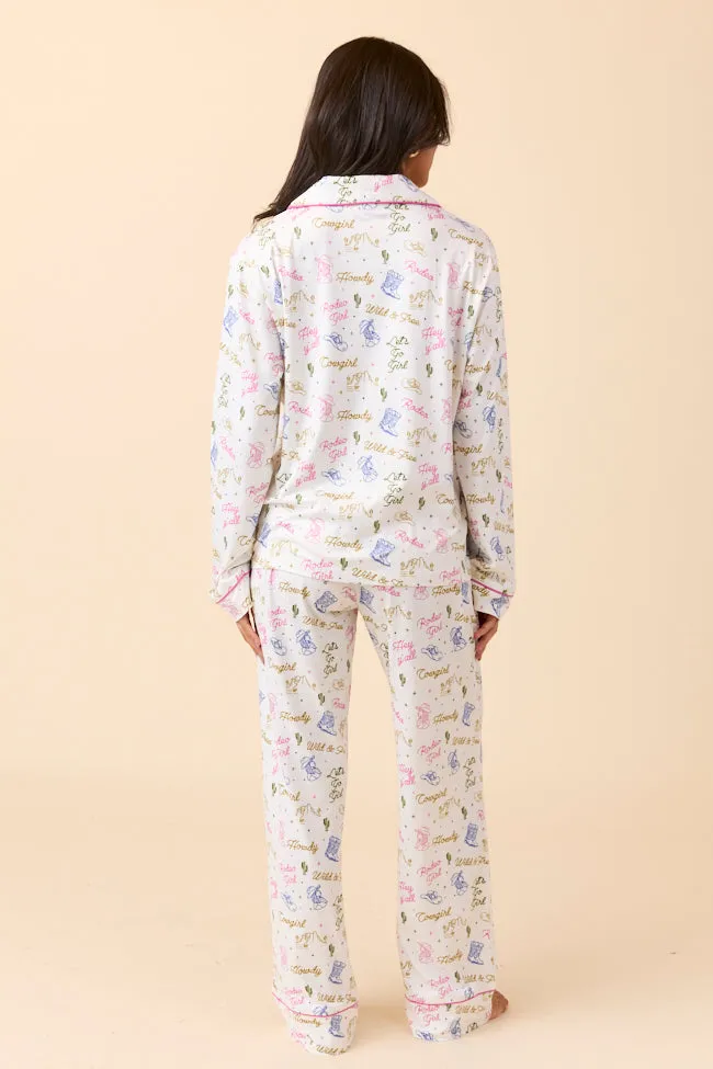 Rodeo Girl Multi Pajama Set FINAL SALE sold by Pink Lily product image thumbnail 4