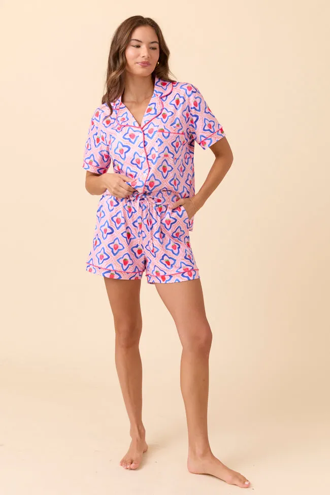 Strawberry Snooze Pink Pajama Set FINAL SALE sold by Pink Lily product image thumbnail 2