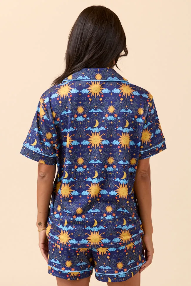 Nova Night Blue Pajama Set sold by Pink Lily product image thumbnail 4