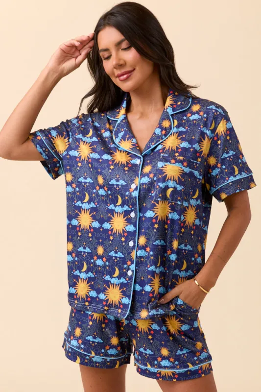 Nova Night Blue Pajama Set SALE sold by Pink Lily