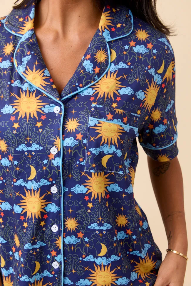 Nova Night Blue Pajama Set sold by Pink Lily product image thumbnail 5