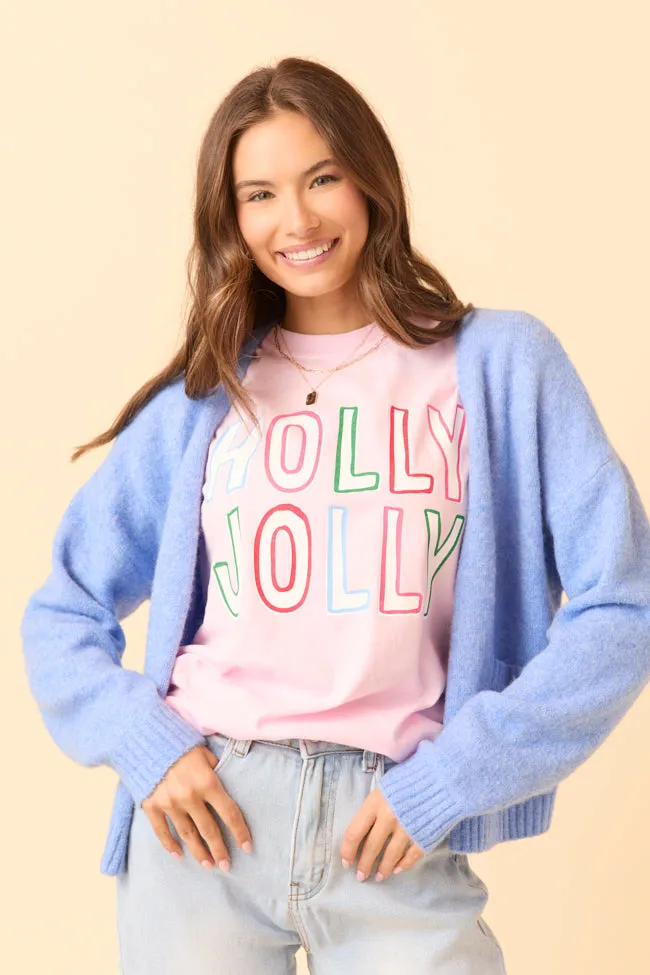 Holly Jolly Light Pink Graphic Tee sold by Pink Lily product image thumbnail 4