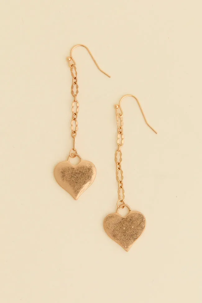 Ariella Gold Linear Heart Earrings FINAL SALE sold by Pink Lily product image thumbnail 2
