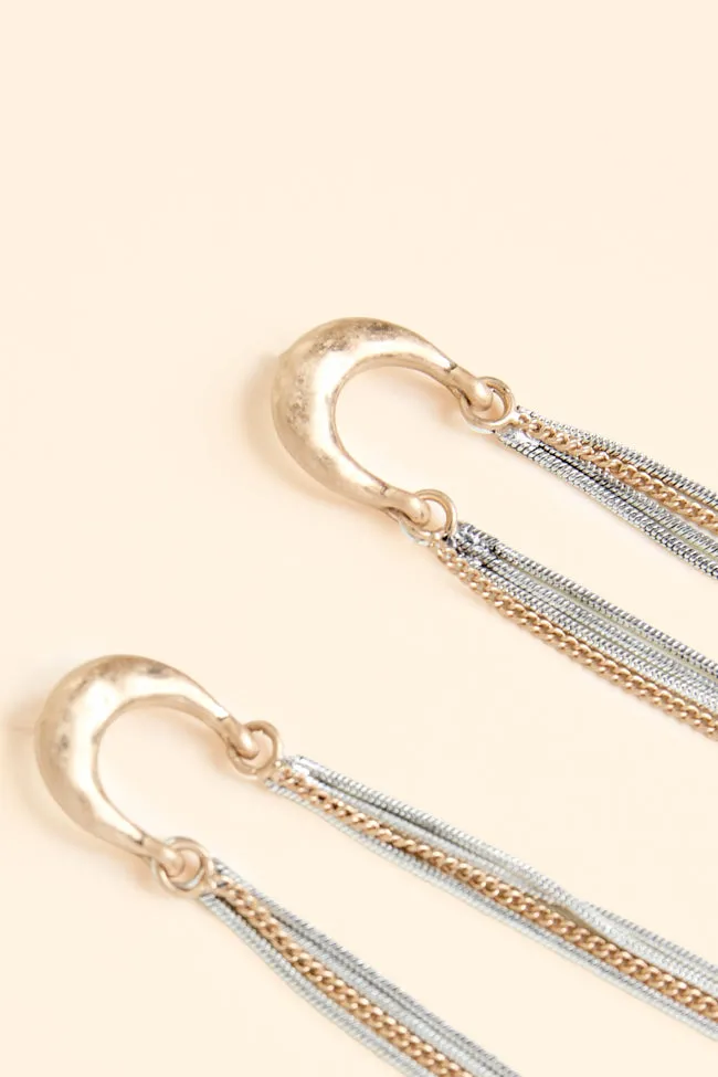 Amiya Gold Horseshoe Chain Earrings FINAL SALE sold by Pink Lily product image thumbnail 2