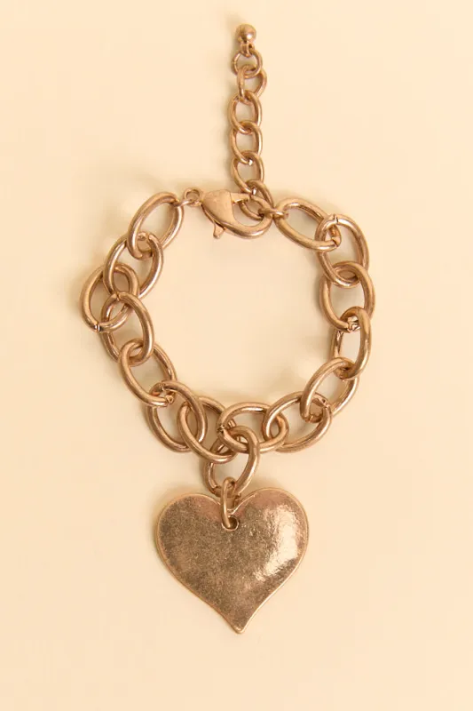 Ariella Heart Charm Bracelet sold by Pink Lily