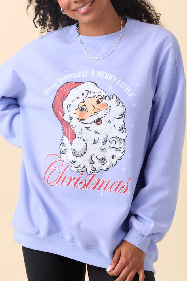 Vintage Santa Periwinkle Graphic Sweatshirt sold by Pink Lily product image thumbnail 2