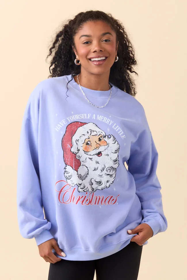 Vintage Santa Periwinkle Graphic Sweatshirt sold by Pink Lily product image thumbnail 3