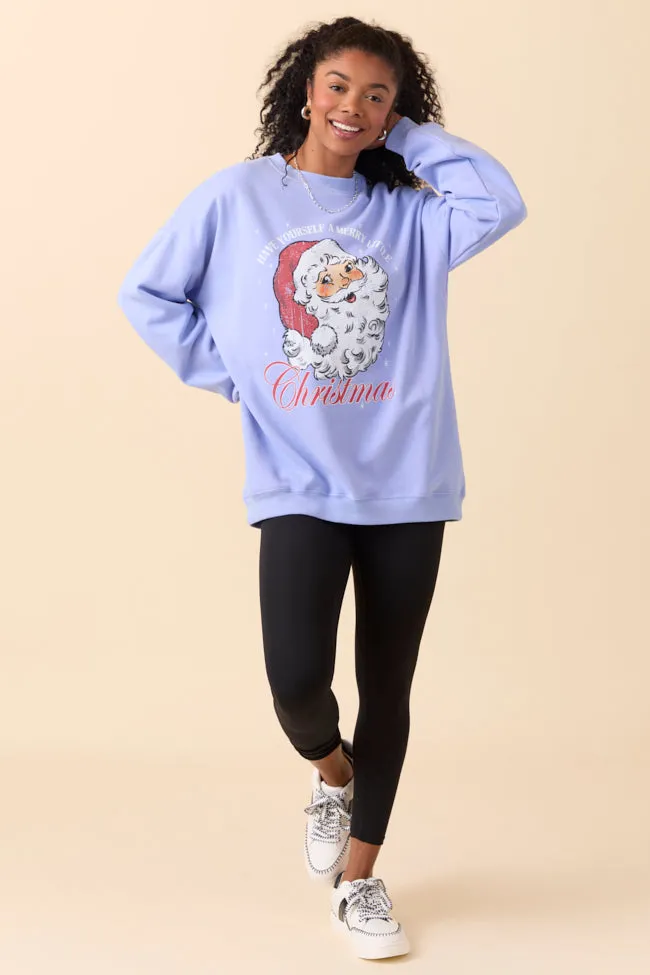 Vintage Santa Periwinkle Graphic Sweatshirt sold by Pink Lily product image thumbnail 4