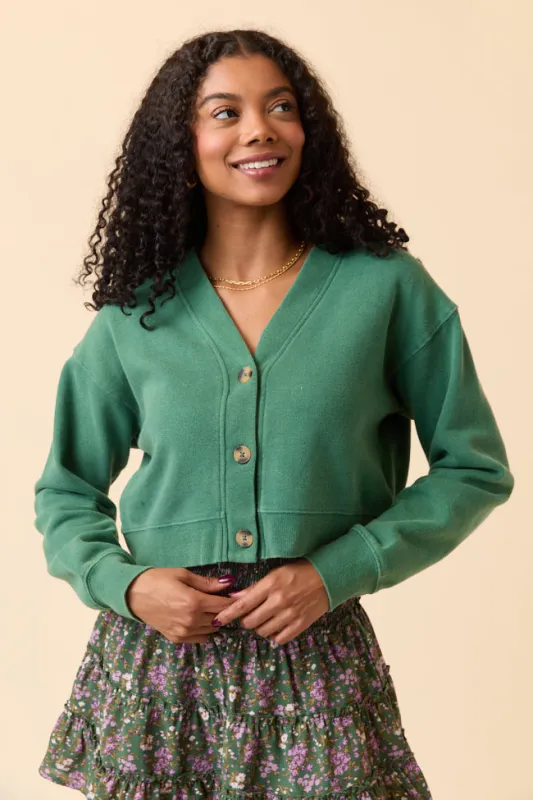 Julianna Forest Green Cardigan sold by Pink Lily