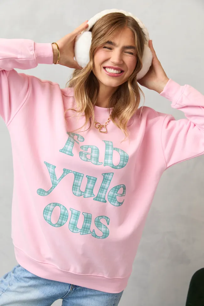 Fabyuleous Light Pink Graphic Sweatshirt sold by Pink Lily