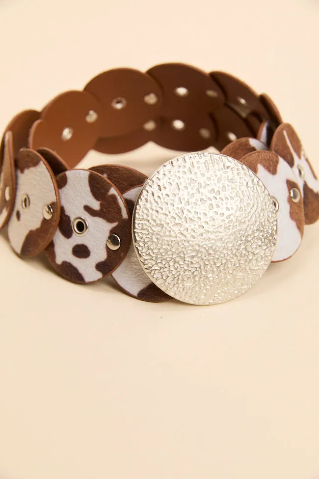 The Classic Cowgirl Brown Cow Hip Belt sold by Pink Lily product image thumbnail 2