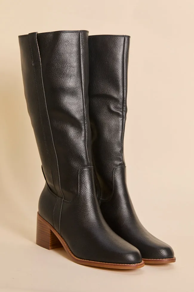 Harriet Black Tall Boots sold by Pink Lily