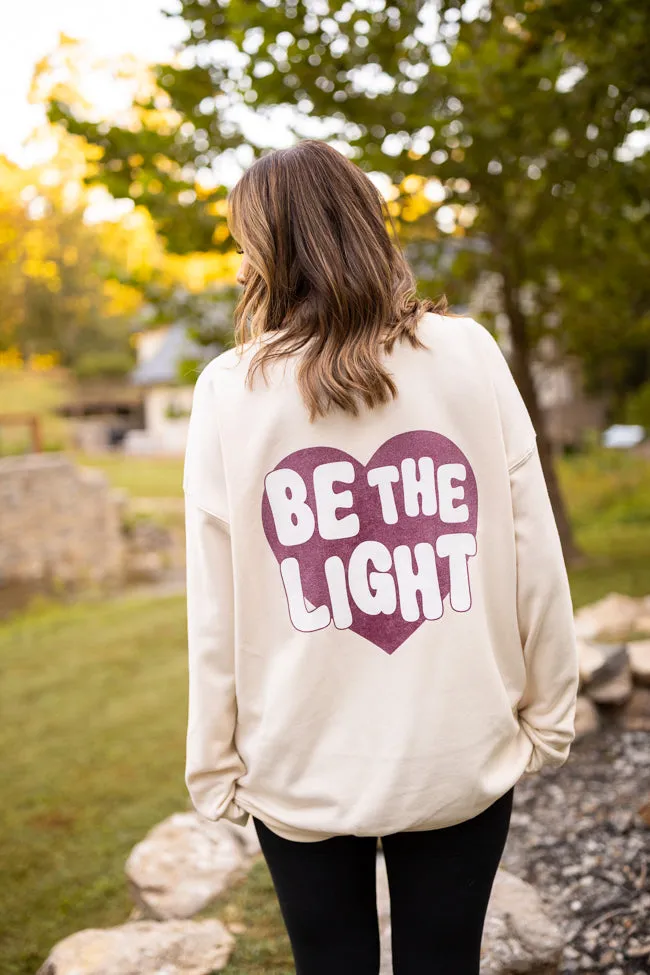 Be The Light Cream Graphic Sweatshirt Emily Fauver X Pink Lily sold by Pink Lily product image thumbnail 3