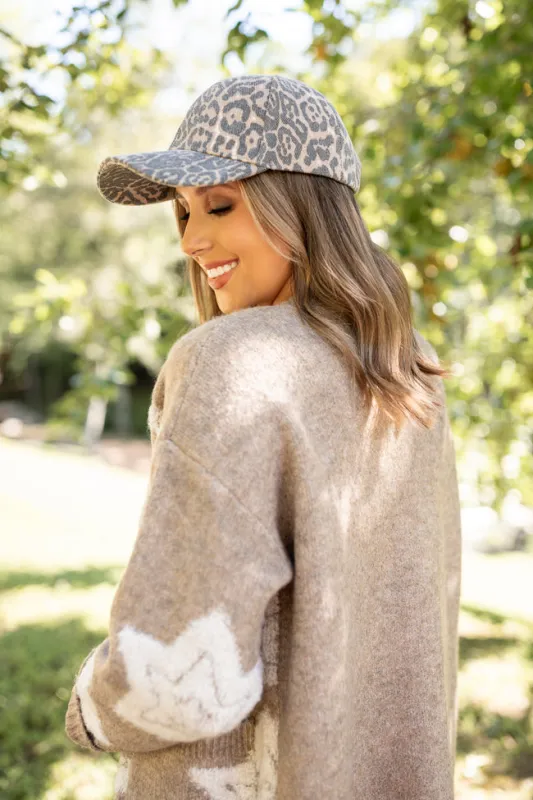 Leopard Baseball Hat Emily Fauver X Pink Lily sold by Pink Lily