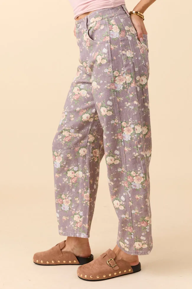 Courtney Floral Print Barrel Leg Jeans SALE sold by Pink Lily product image thumbnail 3
