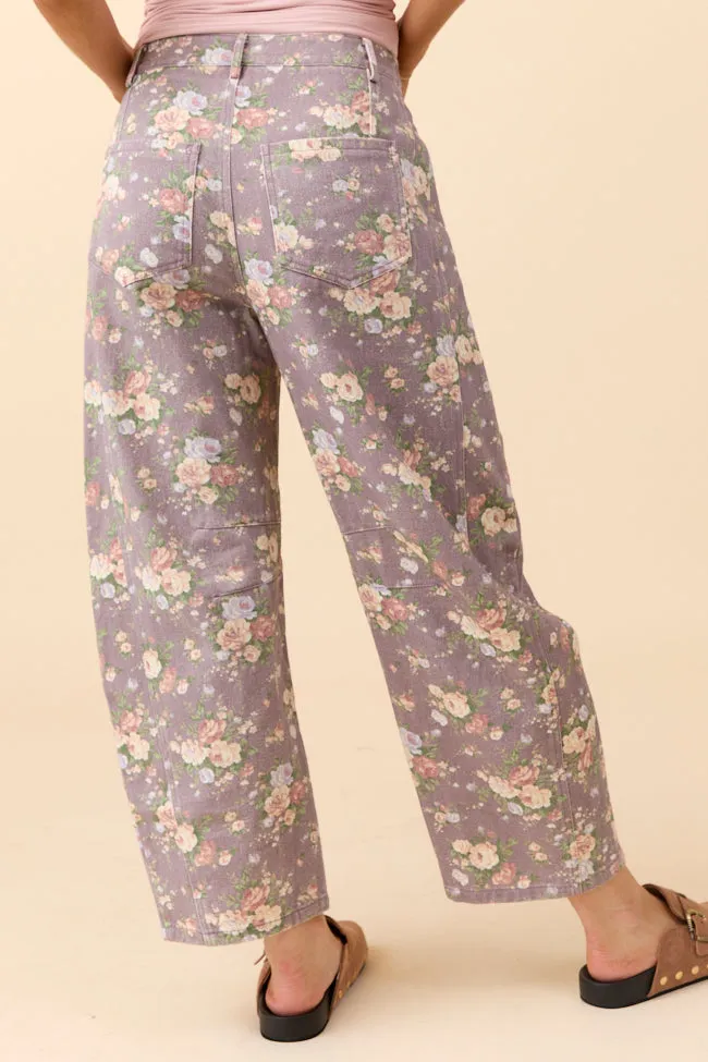 Courtney Floral Print Barrel Leg Jeans SALE sold by Pink Lily product image thumbnail 4