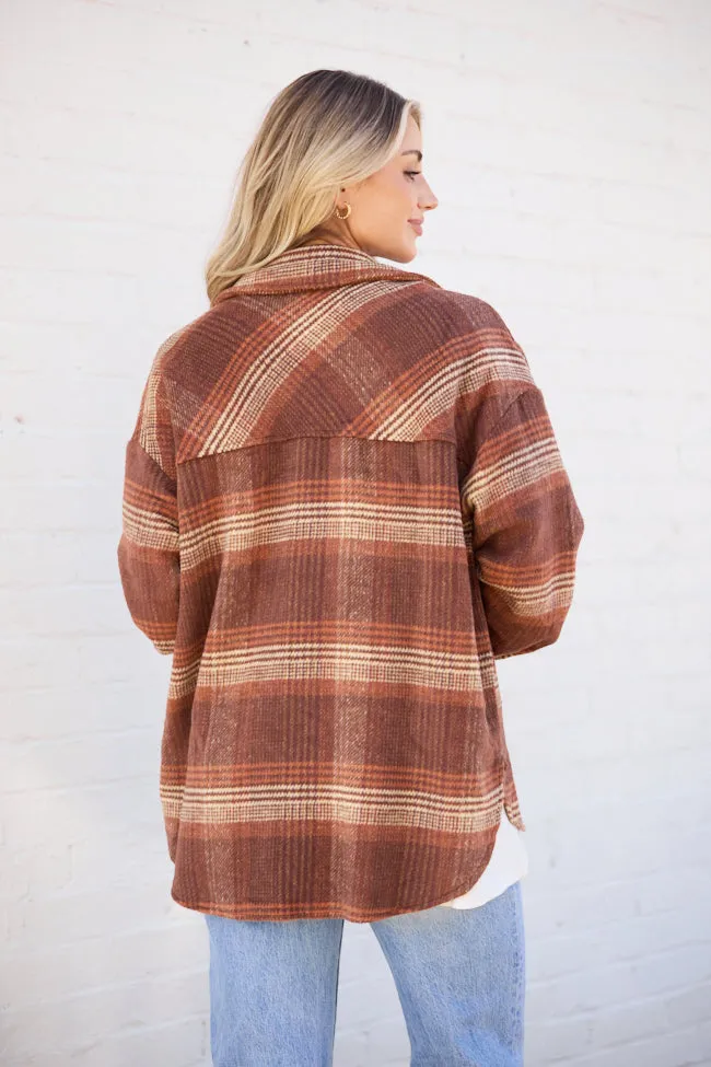 Shayla Brown and Taupe Flannel Shacket sold by Pink Lily product image thumbnail 5
