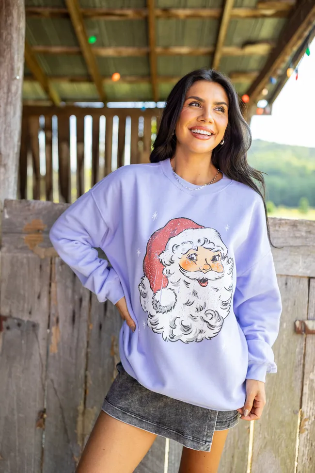 Have Yourself A Merry Little Christmas Periwinkle Graphic Sweatshirt sold by Pink Lily product image thumbnail 3