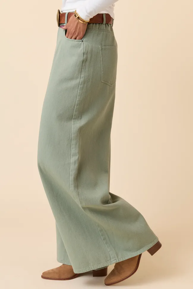 Rio Olive Wide Leg Trousers SALE sold by Pink Lily product image thumbnail 3