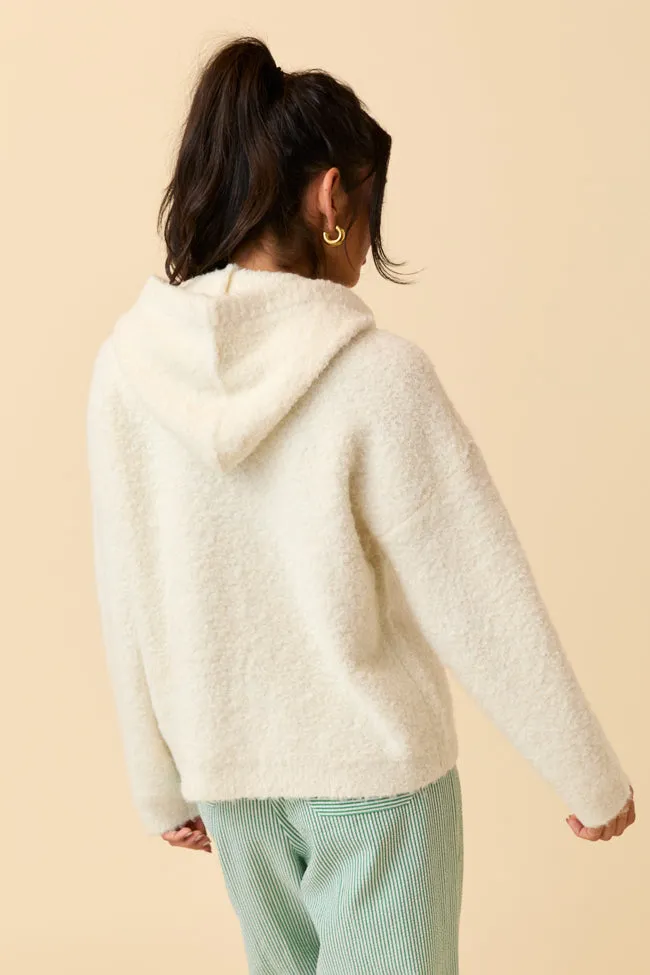 Leona Ivory Hooded Buttoned Sweater SALE sold by Pink Lily product image thumbnail 5