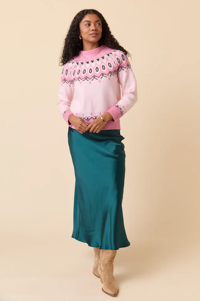 Gwendlyn Emerald Satin Maxi Skirt sold by Pink Lily product image thumbnail 2