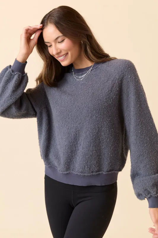 Kristy Grey Boucle Sweater SALE sold by Pink Lily